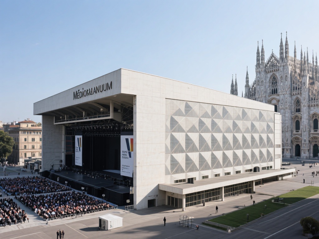 米兰最大的室内体育馆是如何成为城市地标的? (米兰最大室内体育馆如何蜕变为城市标志性建筑?) 梅迪奥拉努姆论坛位于米兰南部,建于1990年,其设